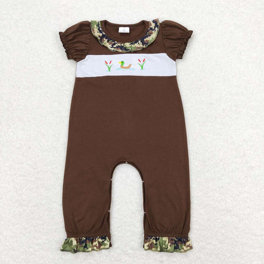 embroidery Mallard duck hunting romper