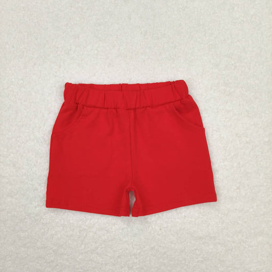 toddle boy red cotton shorts