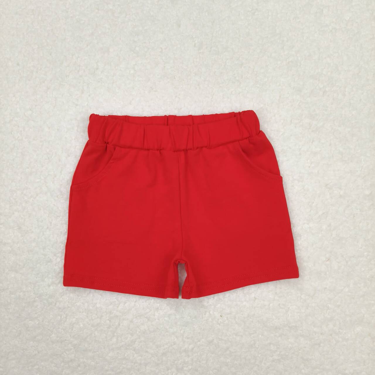toddle boy red cotton shorts