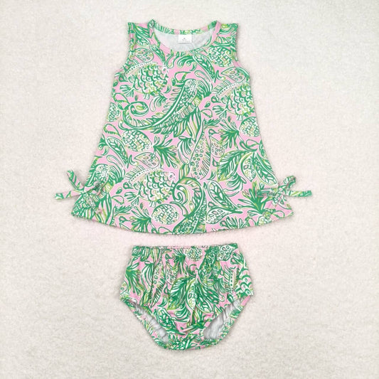toddle baby girls floral boutique bummies set