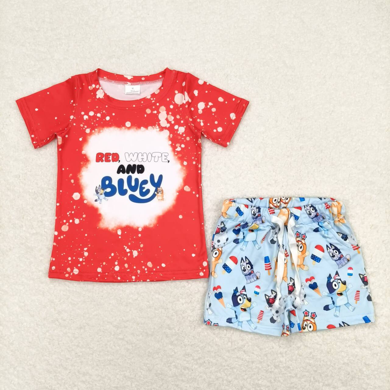 baby boy july 4th cartoon blue dog outfit