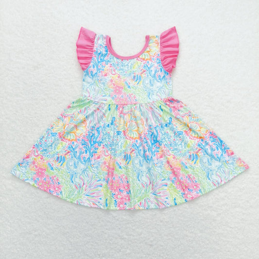 wholesale baby girls floral boutique dress