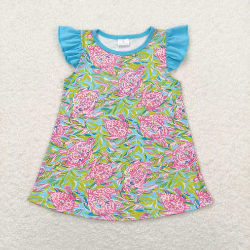 sister brother turtle floral matching summer beach outfit baby clothes