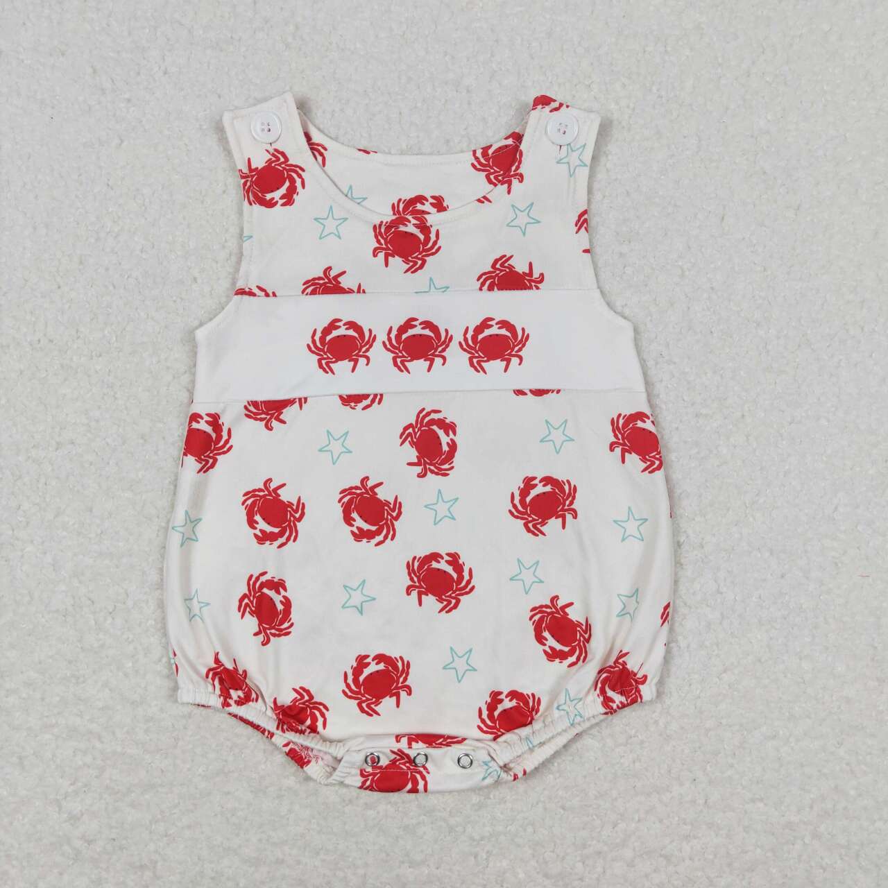 toddle baby boy beach crab romper