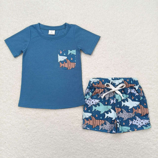 baby boy summer fish sea beach outfit
