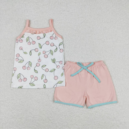 infant toddle girls cherry boutique short set