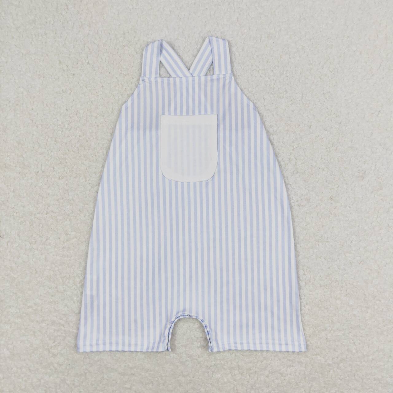 blue stripes  baby boy romper