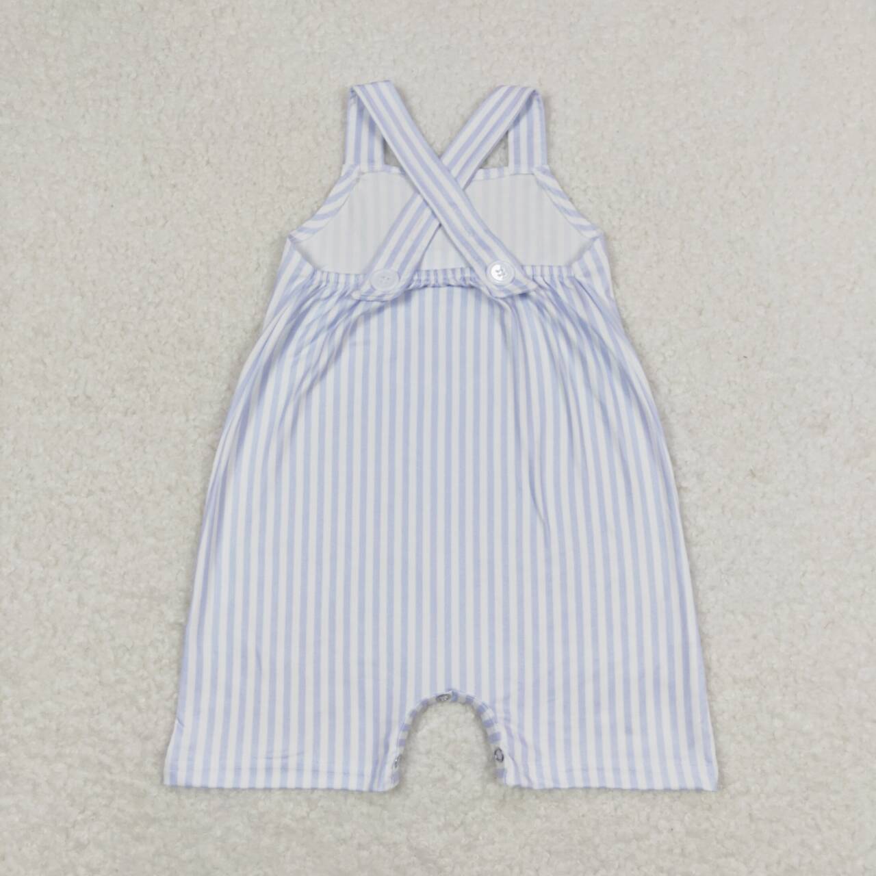 blue stripes  baby boy romper