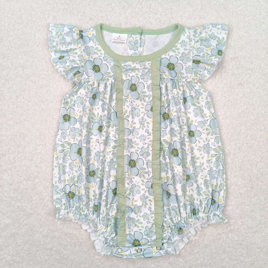 toddle baby girls blue floral romper