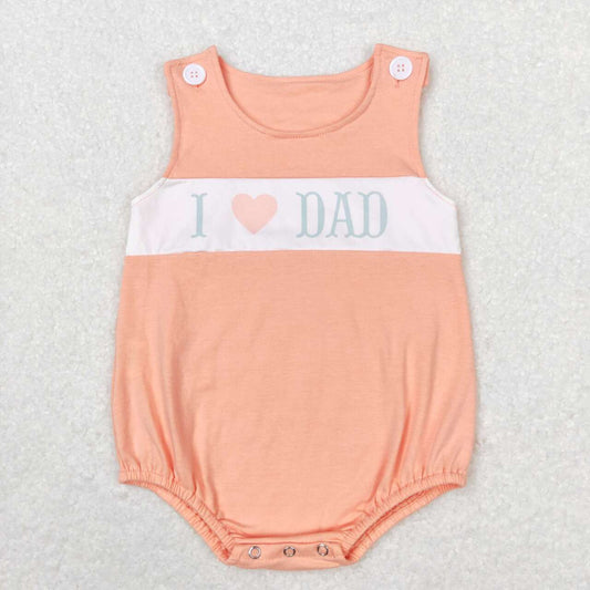 I love dad fathers day baby boy romper