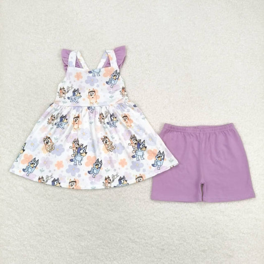 blue cartoon dog summer clothes