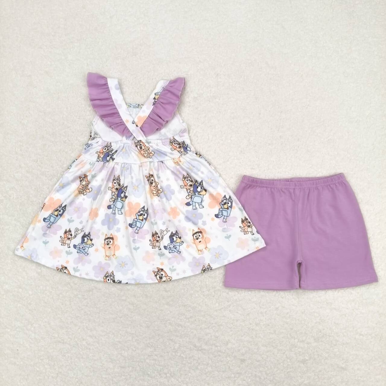 blue cartoon dog summer clothes