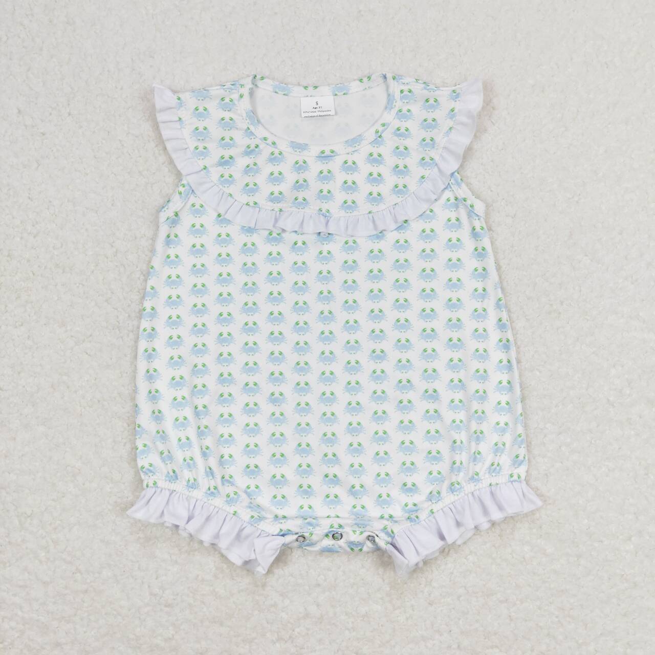 toddle baby girls crab romper