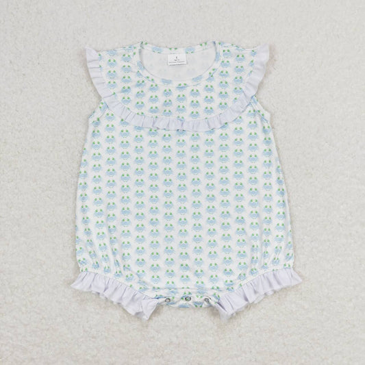 toddle baby girls crab romper