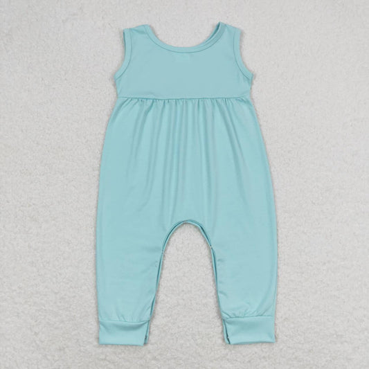 infant toddle baby girls sky blue romper