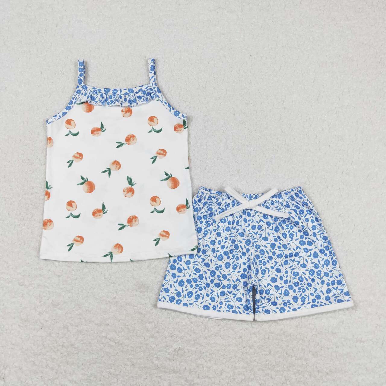 infant toddle girls peach boutique short set