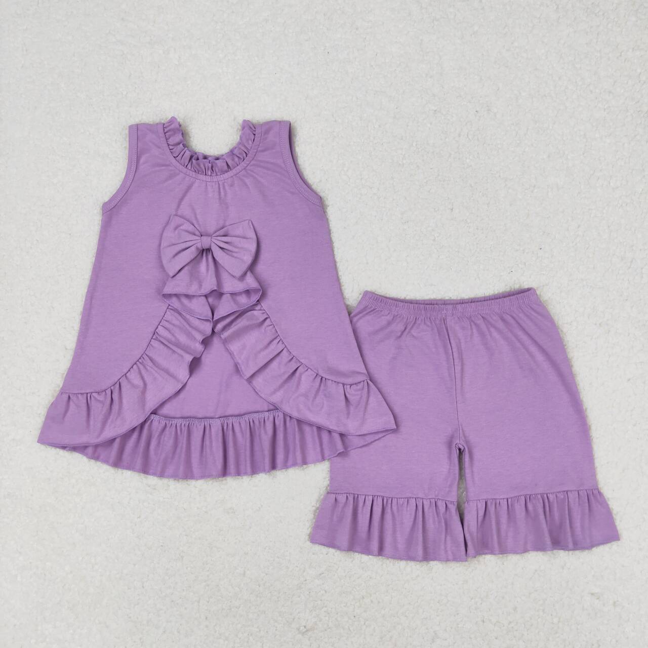 infant baby girls lavender boutique clothing set