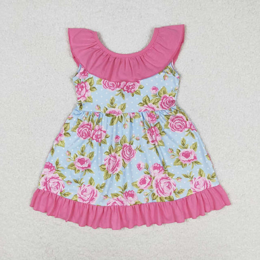 baby girls floral print boutique dress