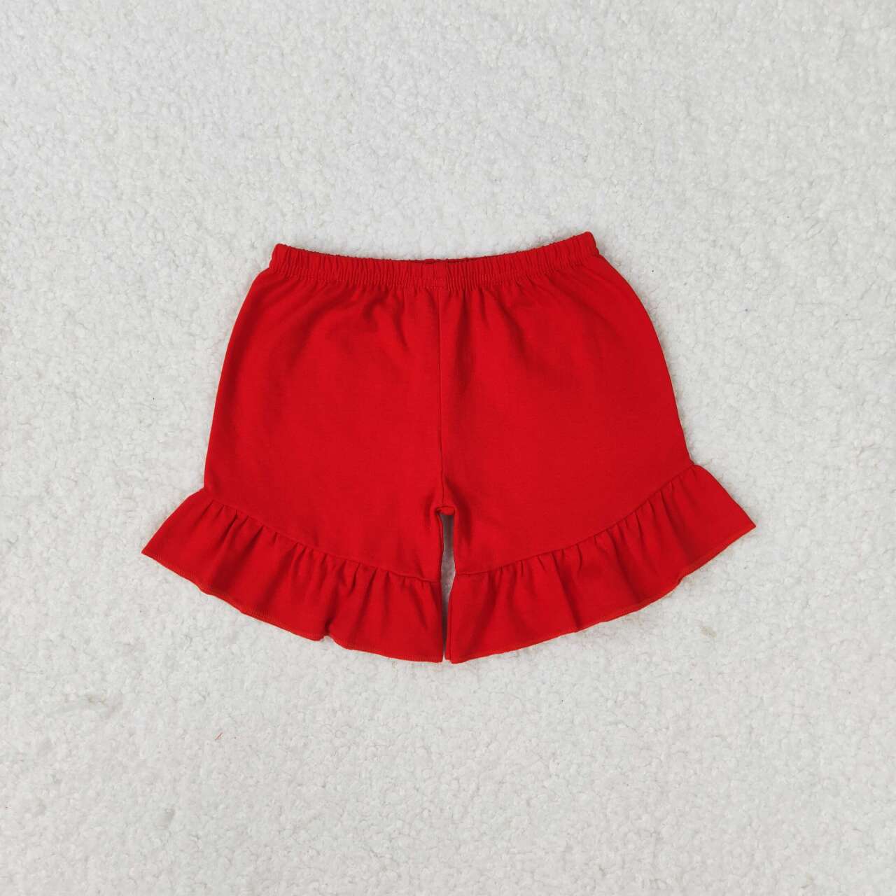 toddle girls red cotton shorts