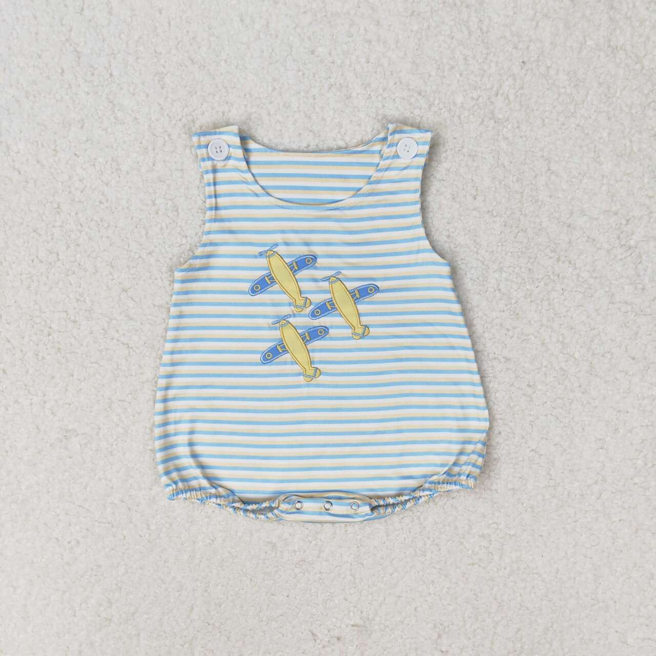 toddle baby boy embroidery plane design romper