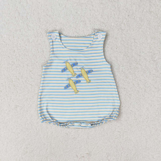 toddle baby boy embroidery plane design romper