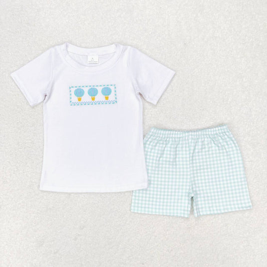 toddle baby boy embroidery balloon summer outfit