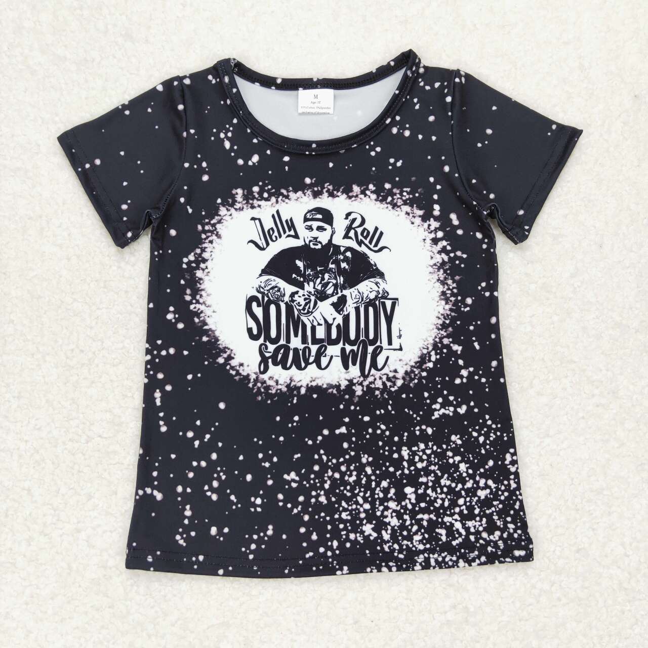 baby girls short sleeve singer black shirt