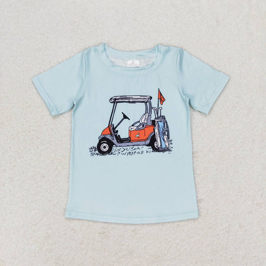 baby boy short sleeve golf car shirt