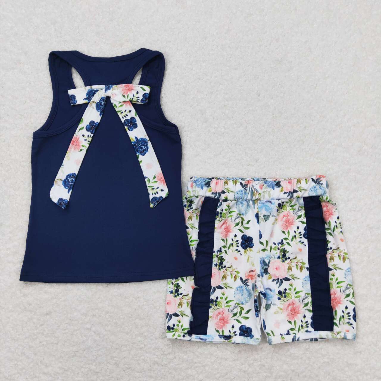 toddle baby girls navy floral summer beach outfit