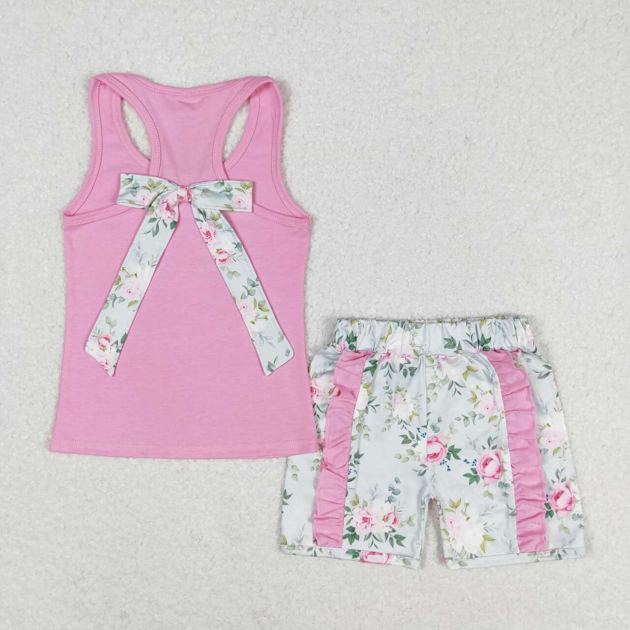 toddle baby girls pink floral summer beach outfit