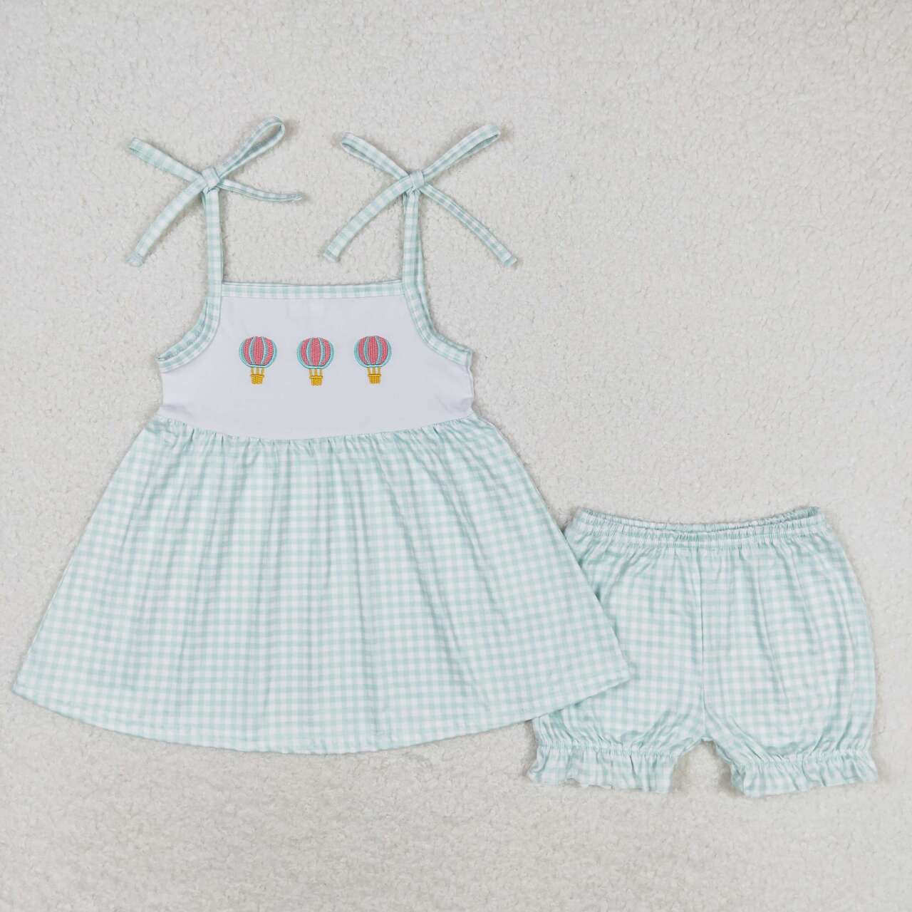 toddle baby girls embroidery balloon summer outfit