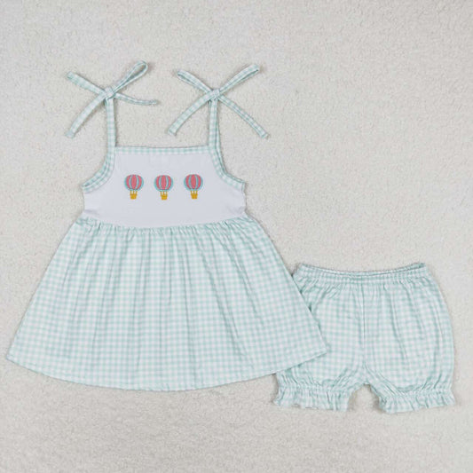 toddle baby girls embroidery balloon summer outfit