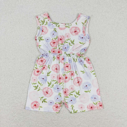 baby girls floral boutique wide leg jumpsuit