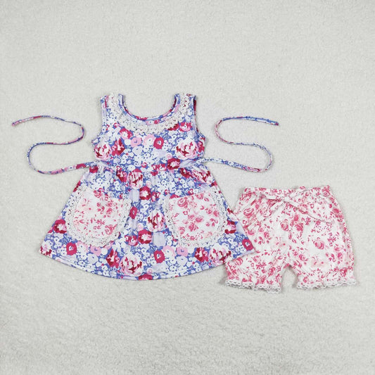 little girls floral boutique outfit