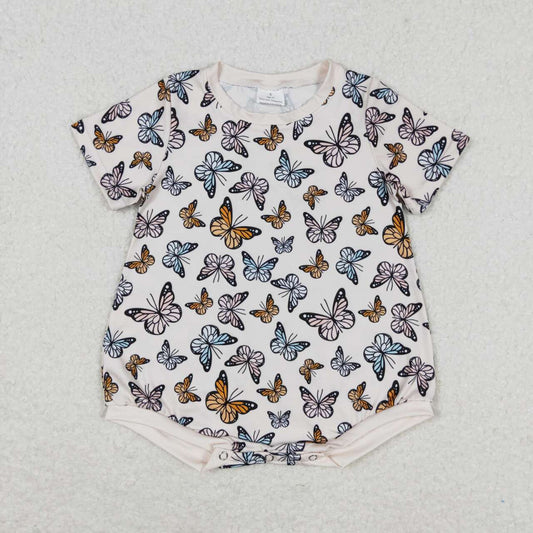 toddle baby girl short sleeve butterfly romper