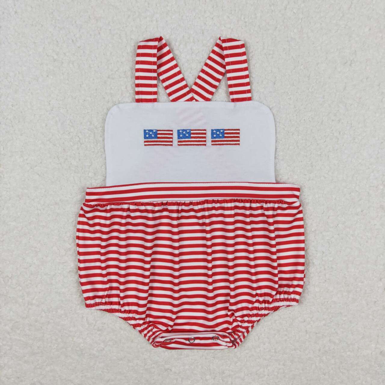 toddle boy embroidery American flag romper