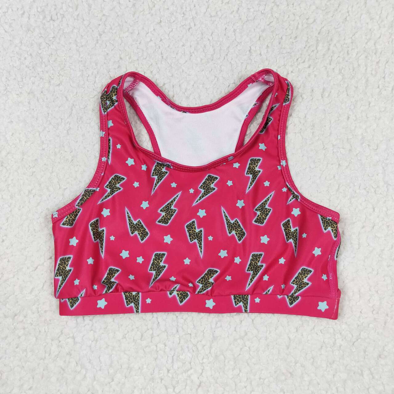 cheetah hot pink flash crop tanks