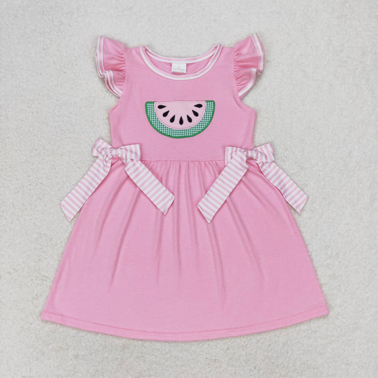 toddle baby girls embroidery pink watermelon dress