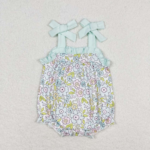 best sister blue floral summer boutique outfit