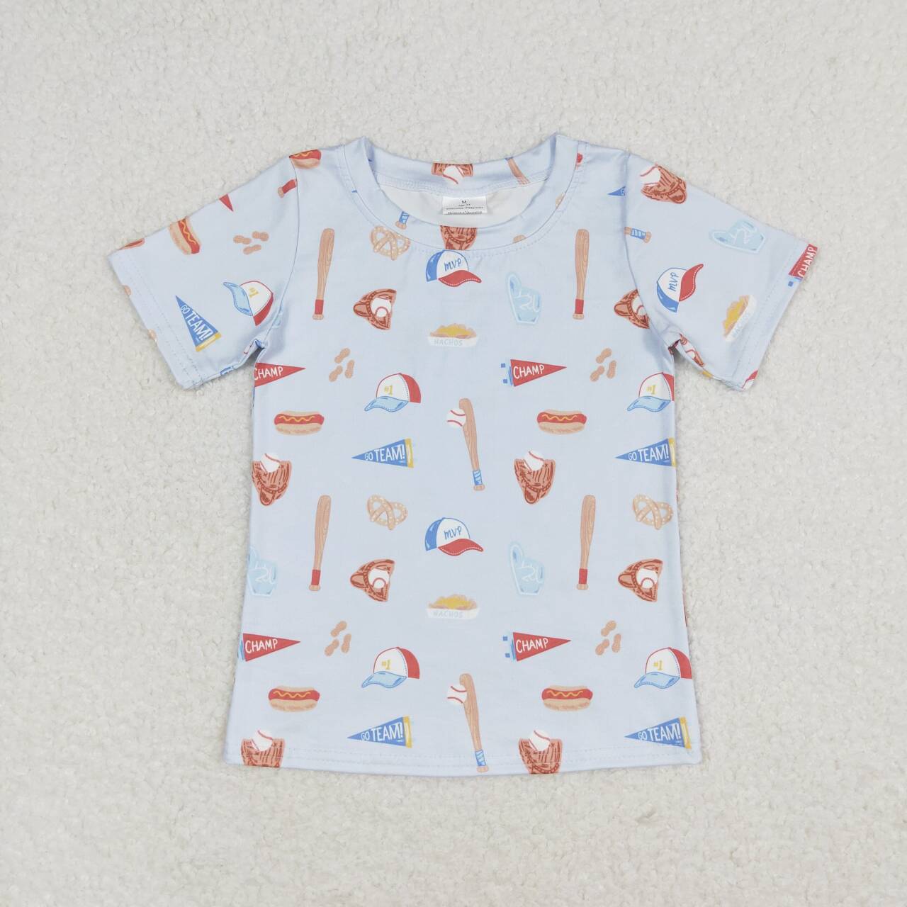 infant baby boy short sleeve baseball shirt