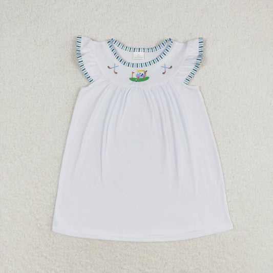 baby girls embroidery golf sports dress