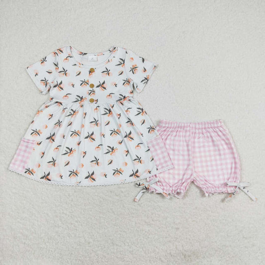 infant baby girls summer peach outfit