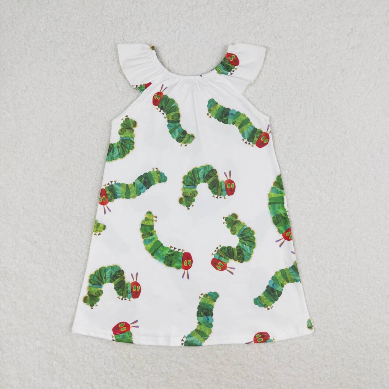 infant baby girls gren worm summer dress