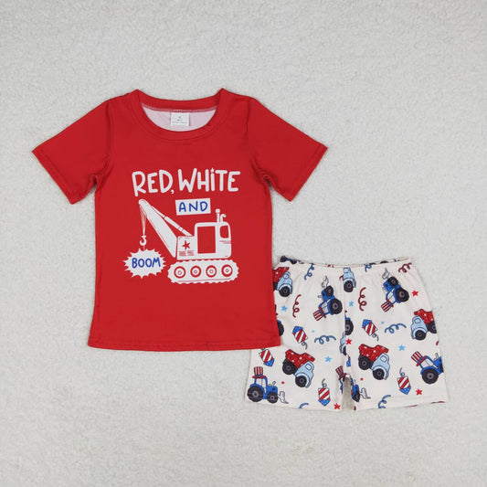 red white construction july 4th boy clothes