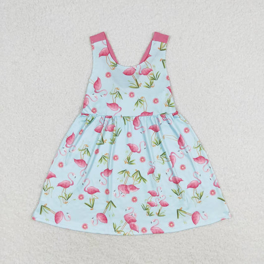 infant toddle girls flamingo milk silk dress