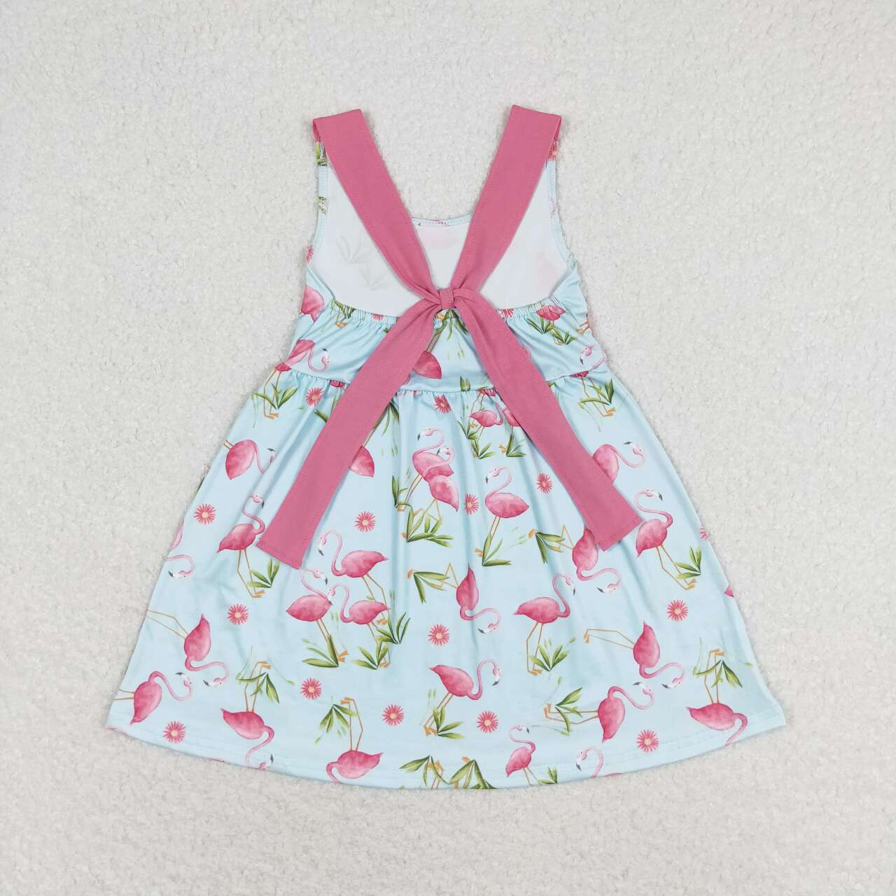 infant toddle girls flamingo milk silk dress