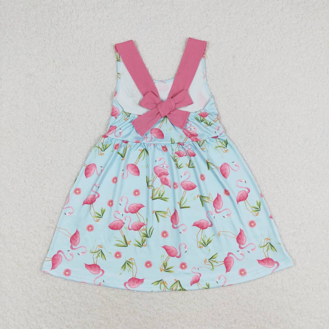 infant toddle girls flamingo milk silk dress