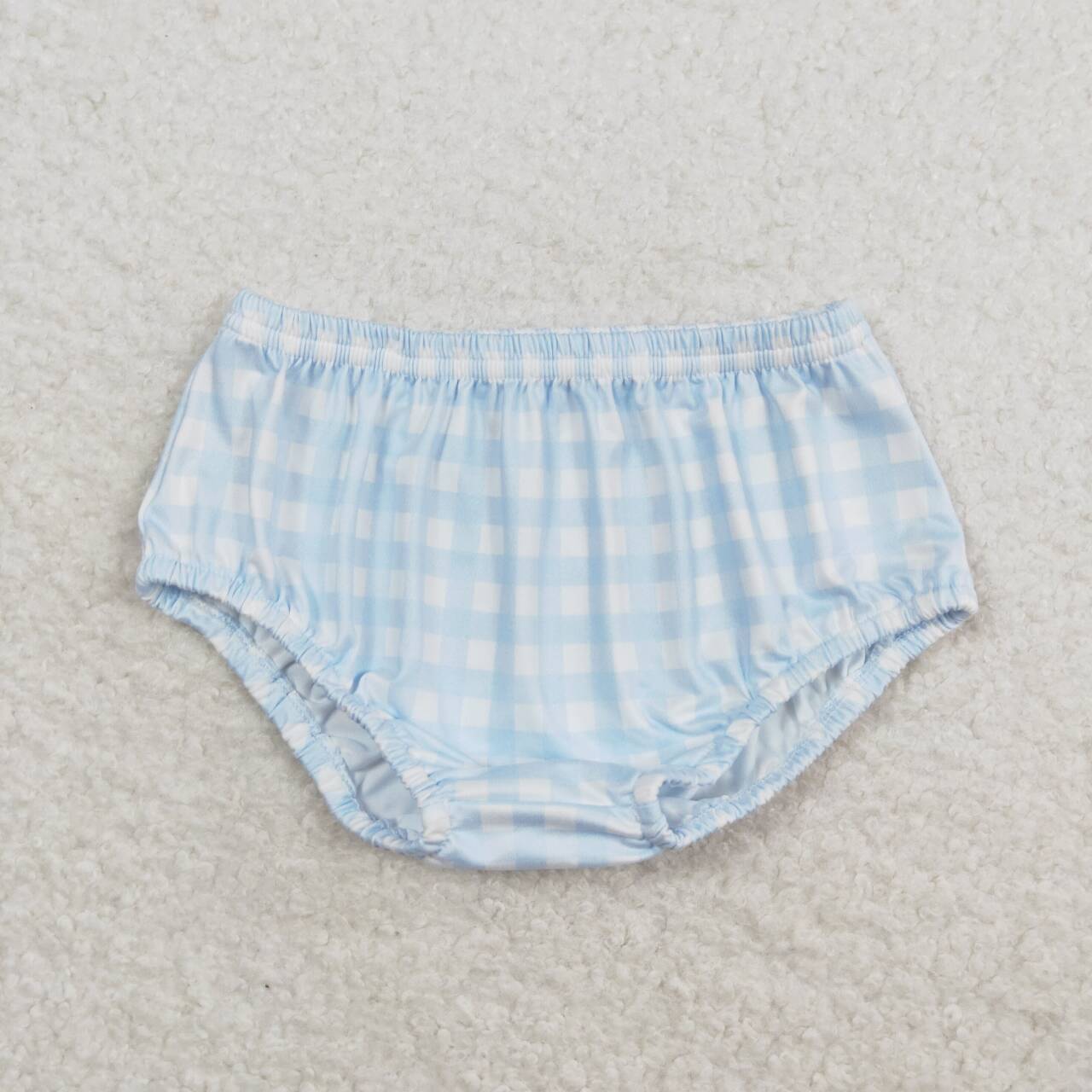 baby boy blue plaid summer bummies