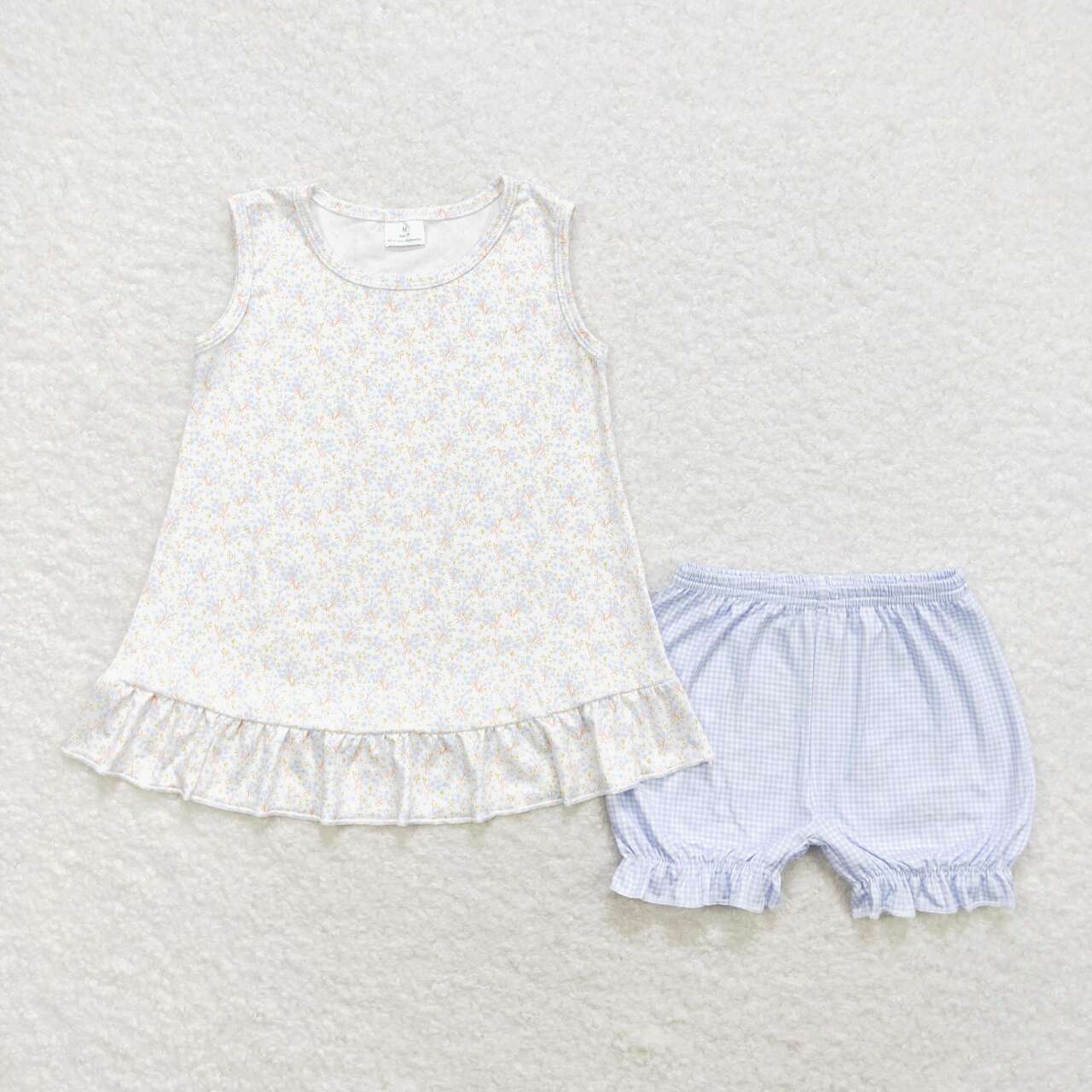 toddle baby blue floral matching outfit