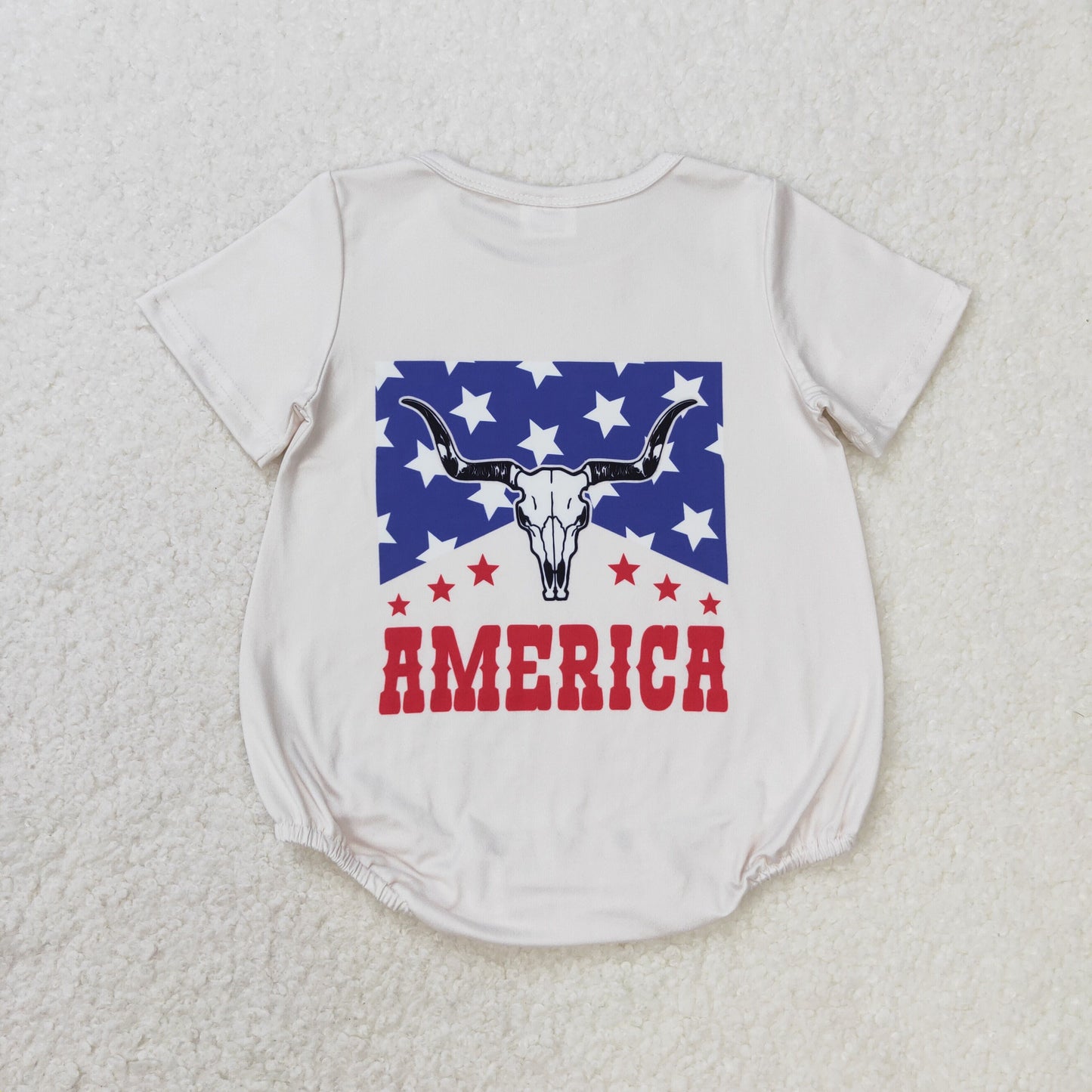 toddle boy american cow romper